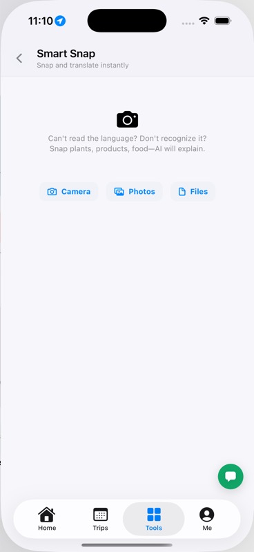 TripPup Smart Snap screen